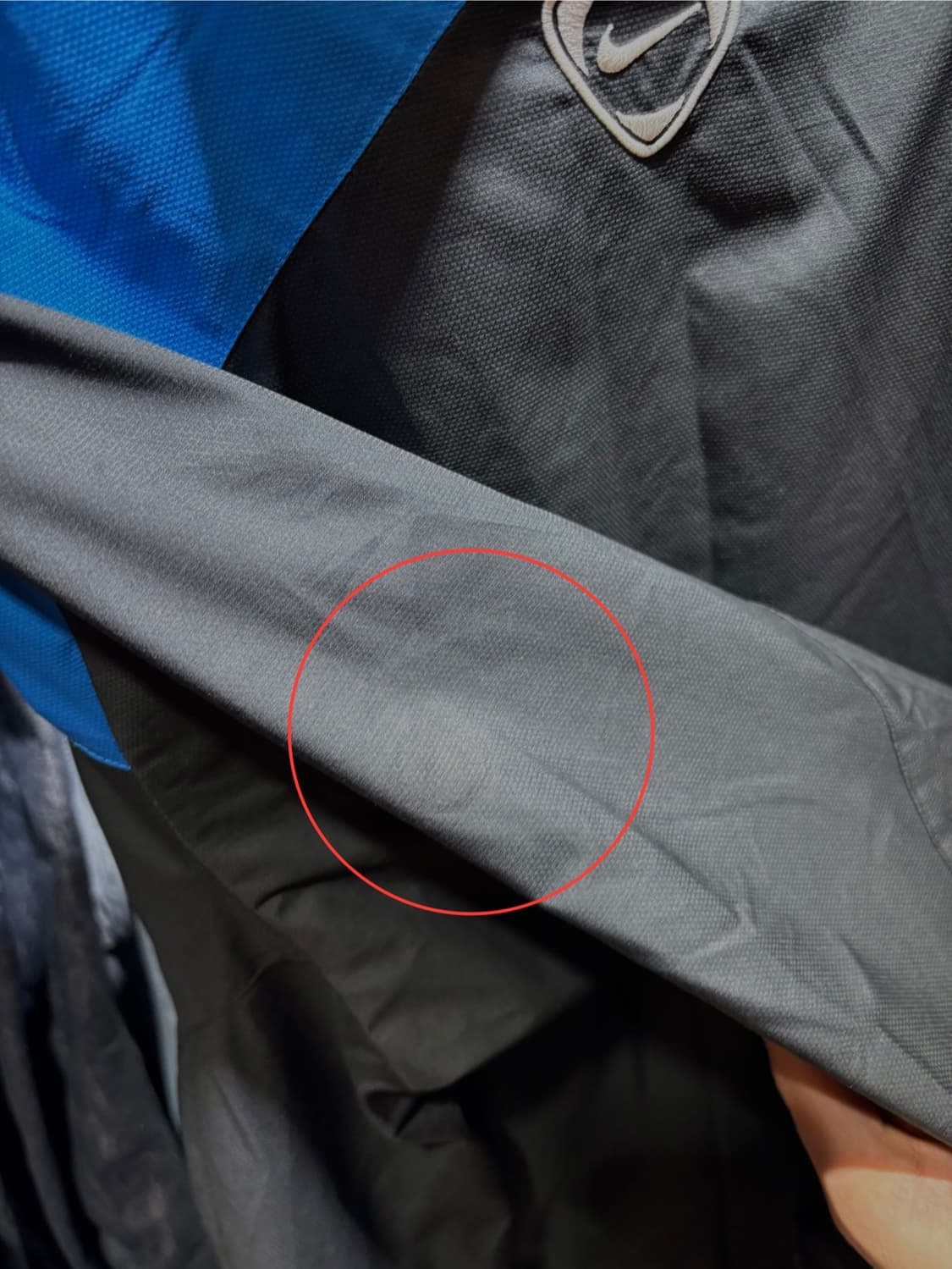L 나이키 블루 배색 블랙 바람막이 상품이미지8