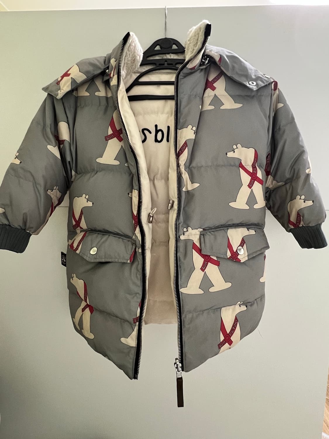 리미떼두두 북극곰 리버시블 양면 롱 패딩 판매 합니다 상품이미지1