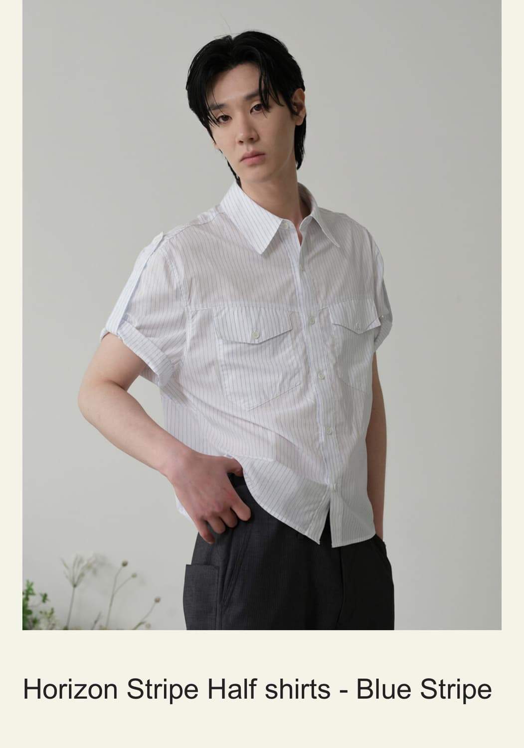 웨이비니스 horizon stripe half shirts 상품이미지1