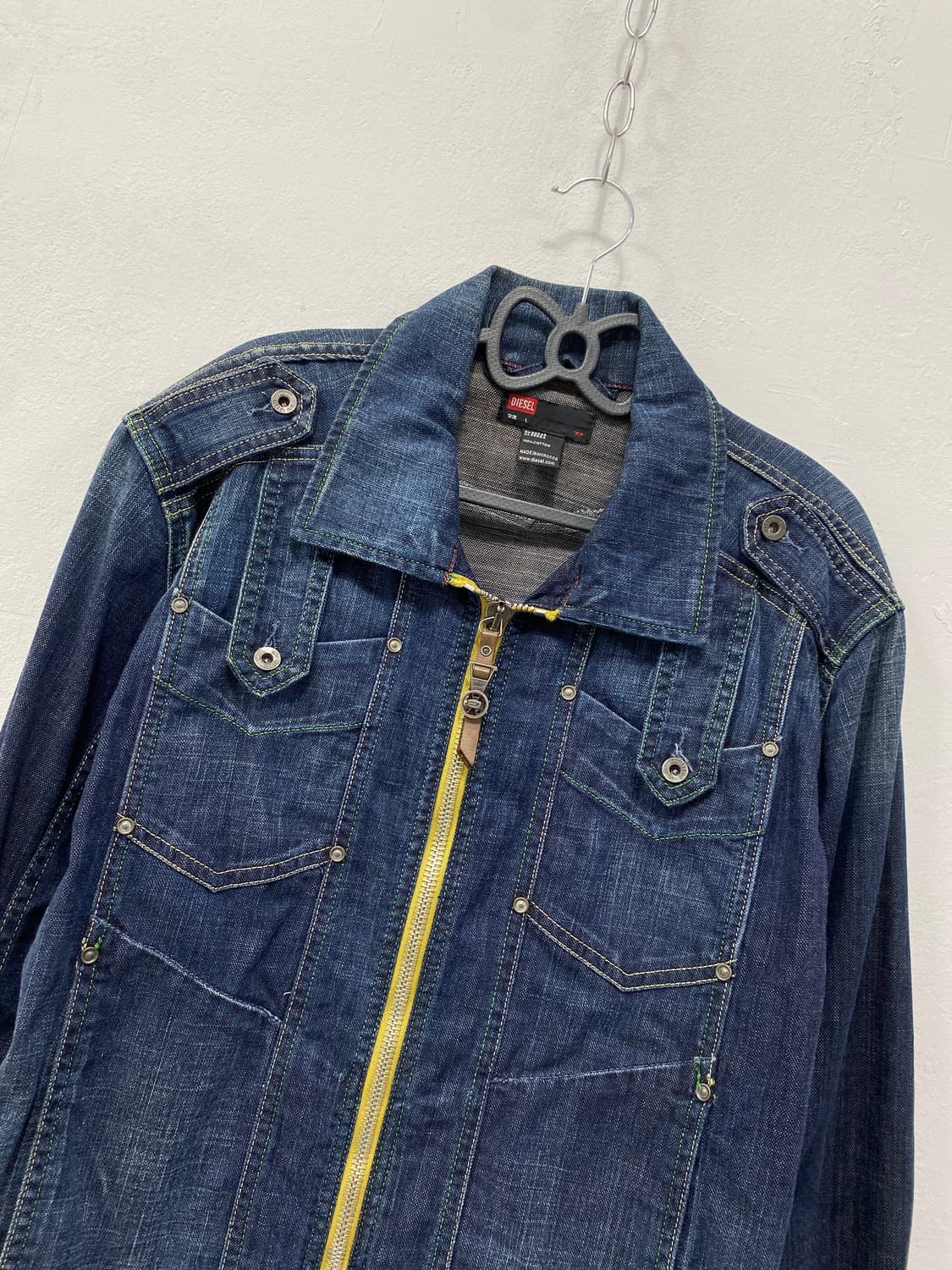 [DIESEL] 디젤 y2k 레터링 데님자켓 상품이미지7