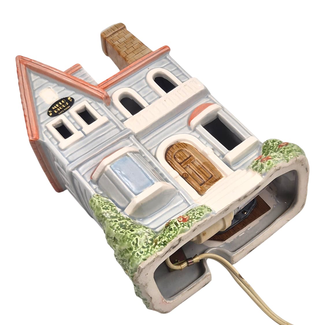 70s 가토 핸드메이드 포셀린 하우스 오르골 램프 상품이미지7