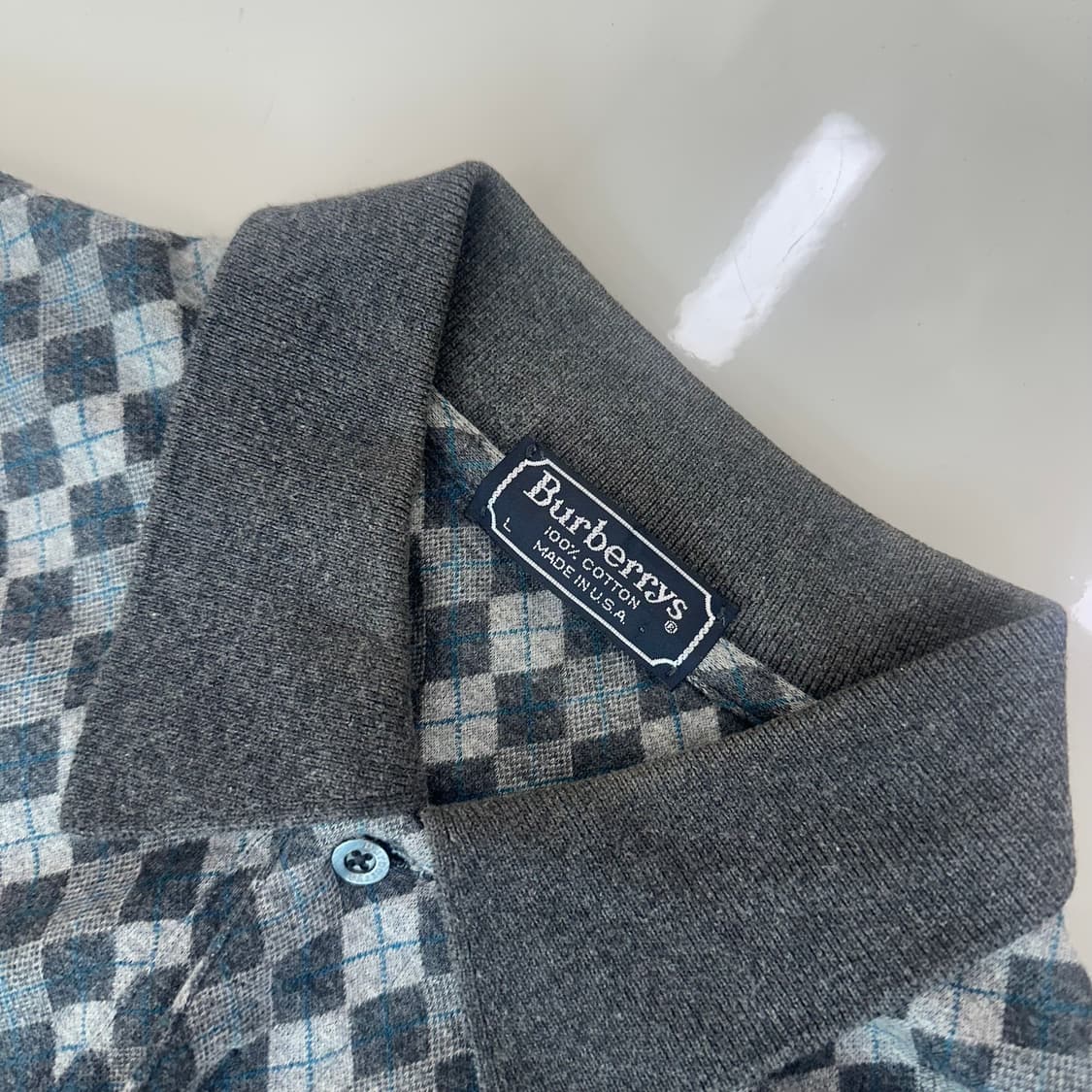 버버리 체크패턴 버튼업 니트 상품이미지2