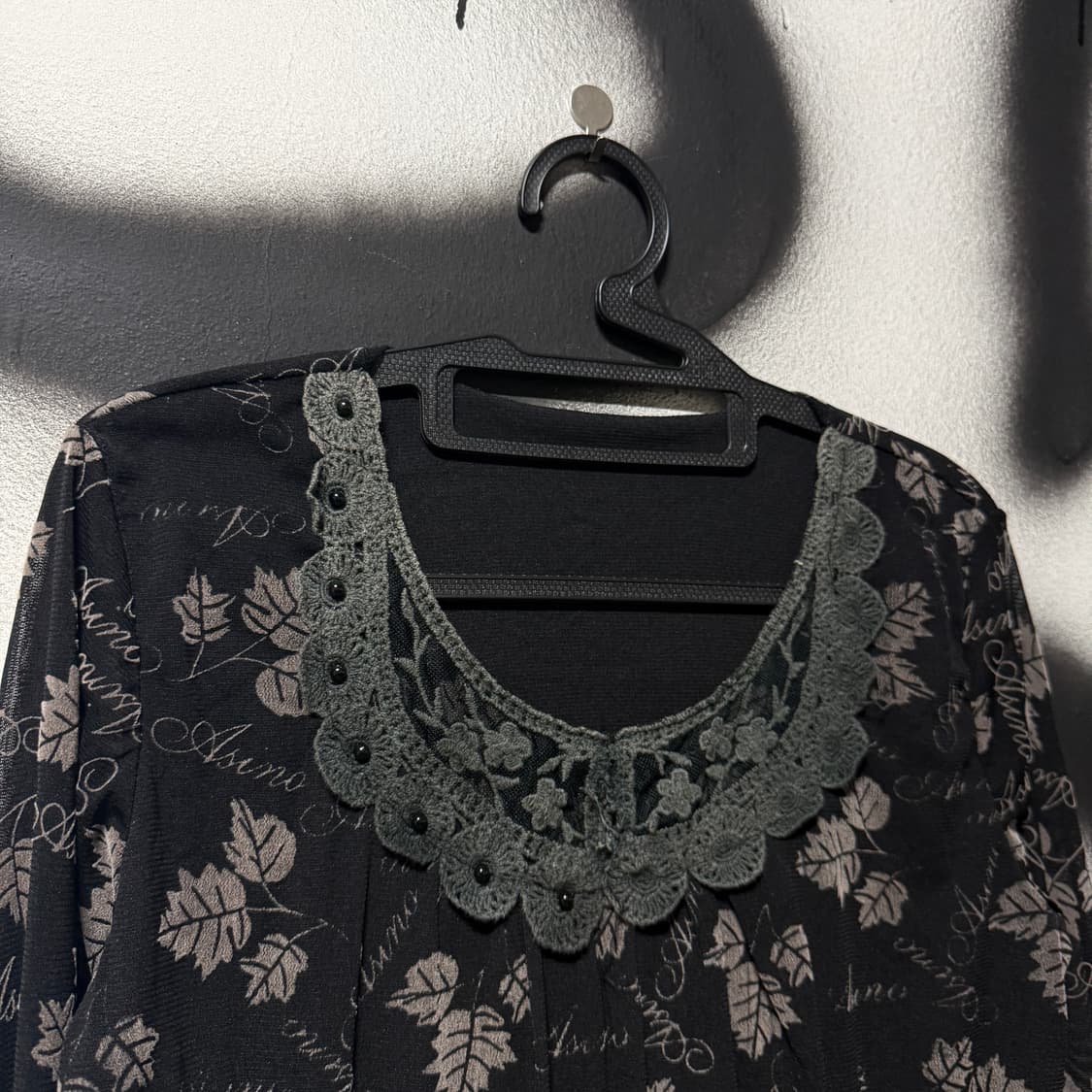 VTG 빈티지 블랙 모리 레이스 비즈 디테일 롱슬리브 상품이미지3