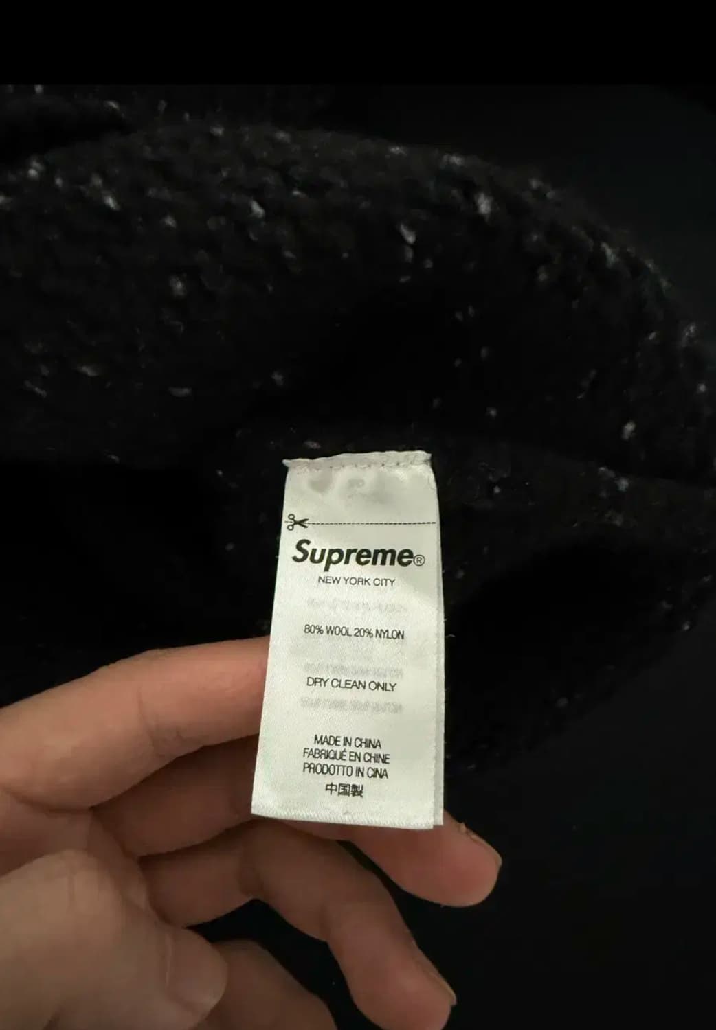 Supreme Small Box Speckle Sweater Black 상품이미지4