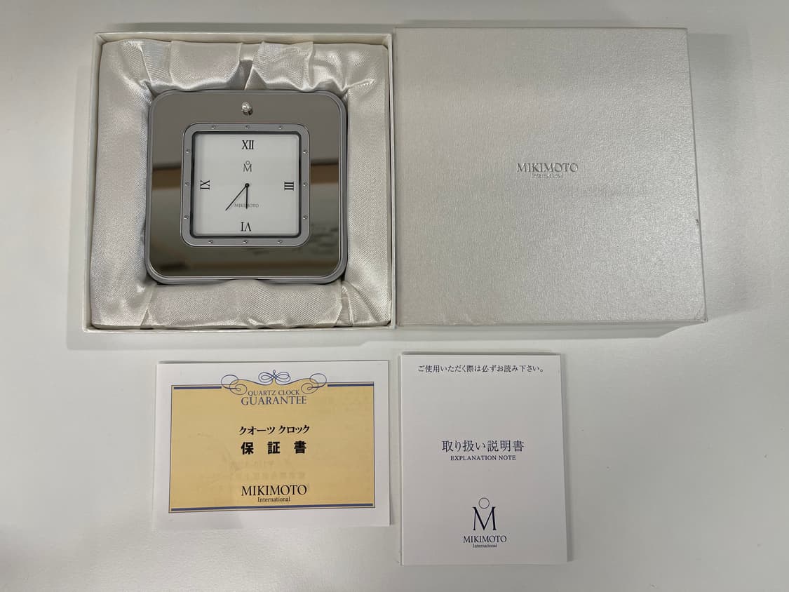 미키모토 펄 진주 스퀘어 탁상시계 MIKIMOTO 1번 상품이미지6