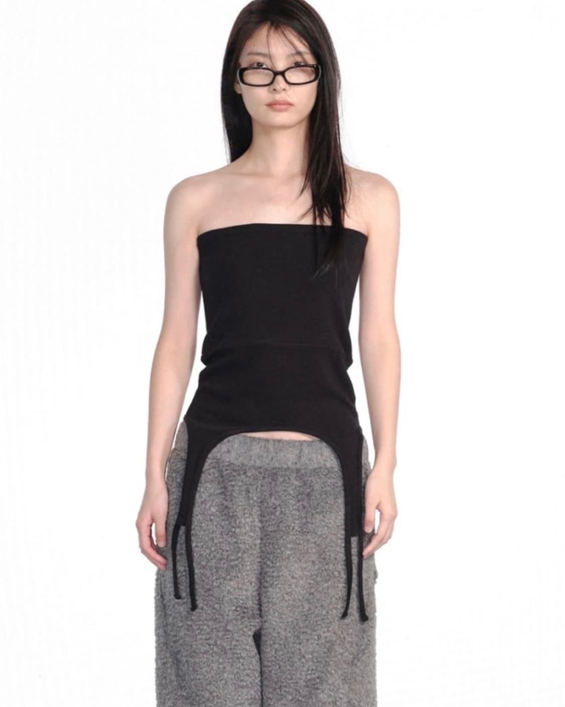 세릭 GARTER COTTON SKIRT / BLACK 상품이미지1