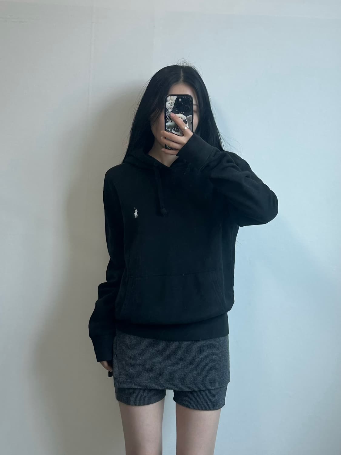 폴로 랄프로렌 신형 자수로고 블랙 후드티 상품이미지1