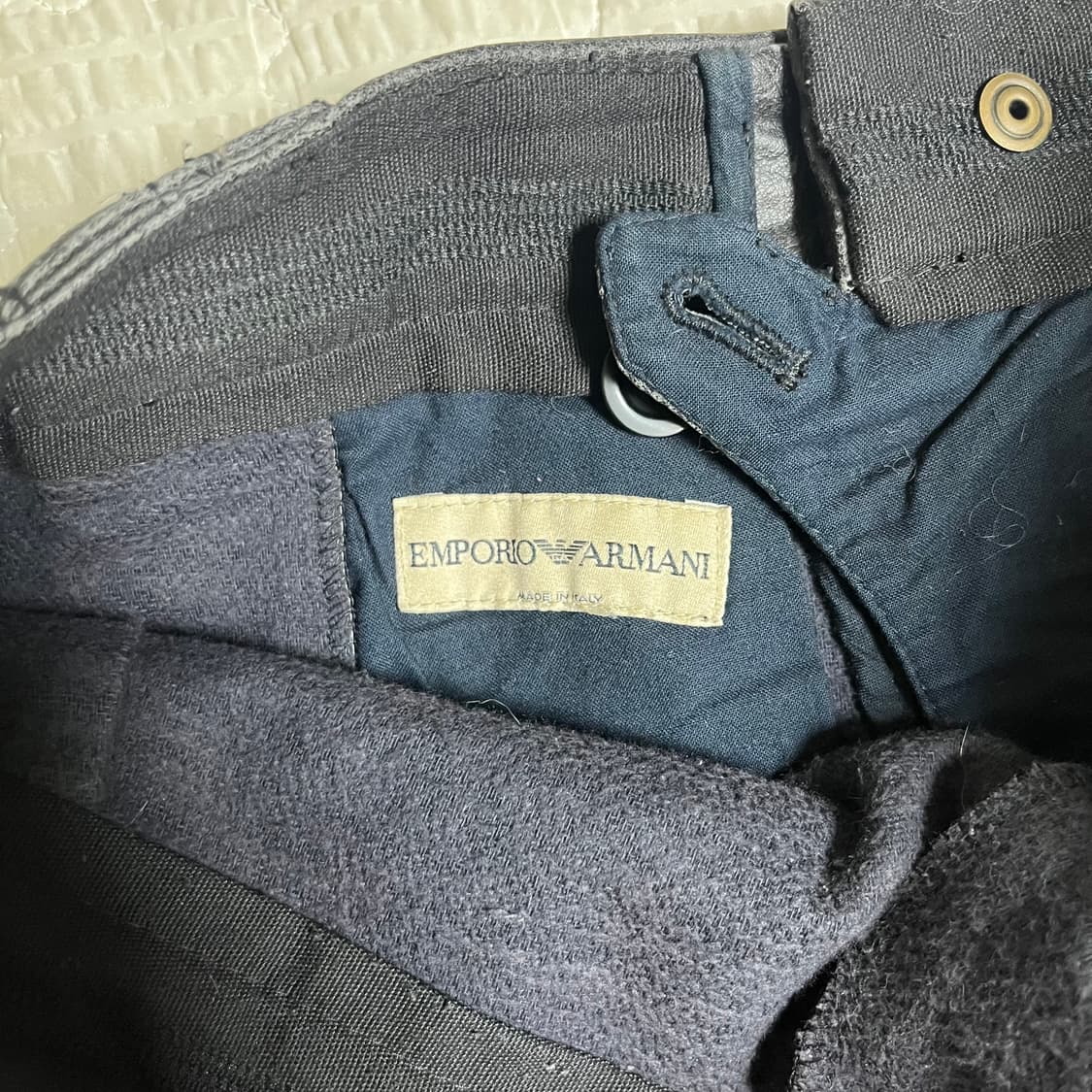 90s 아르마니 사이드 버클 레더 팬츠 상품이미지4