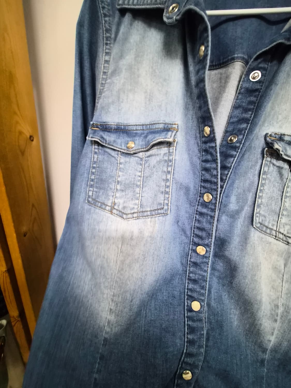 자라 데님 스판 셔츠 상품이미지4