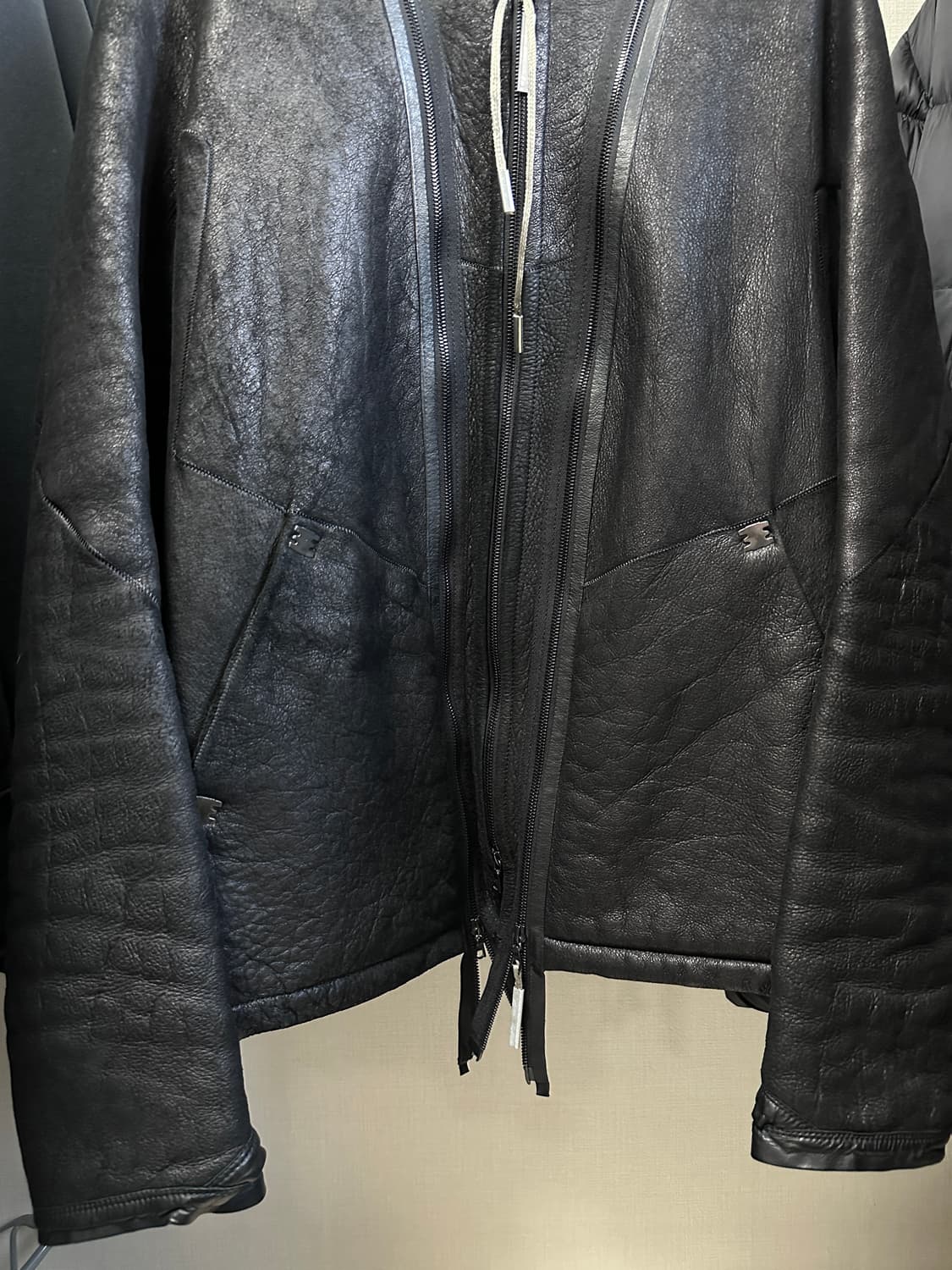 Isaac sellam 레더 무스탕 Lsize 상품이미지2