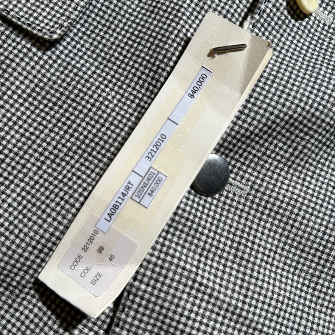 (새상품) Roliet 카라리스 린넨 코튼 체크 자켓 상품이미지8