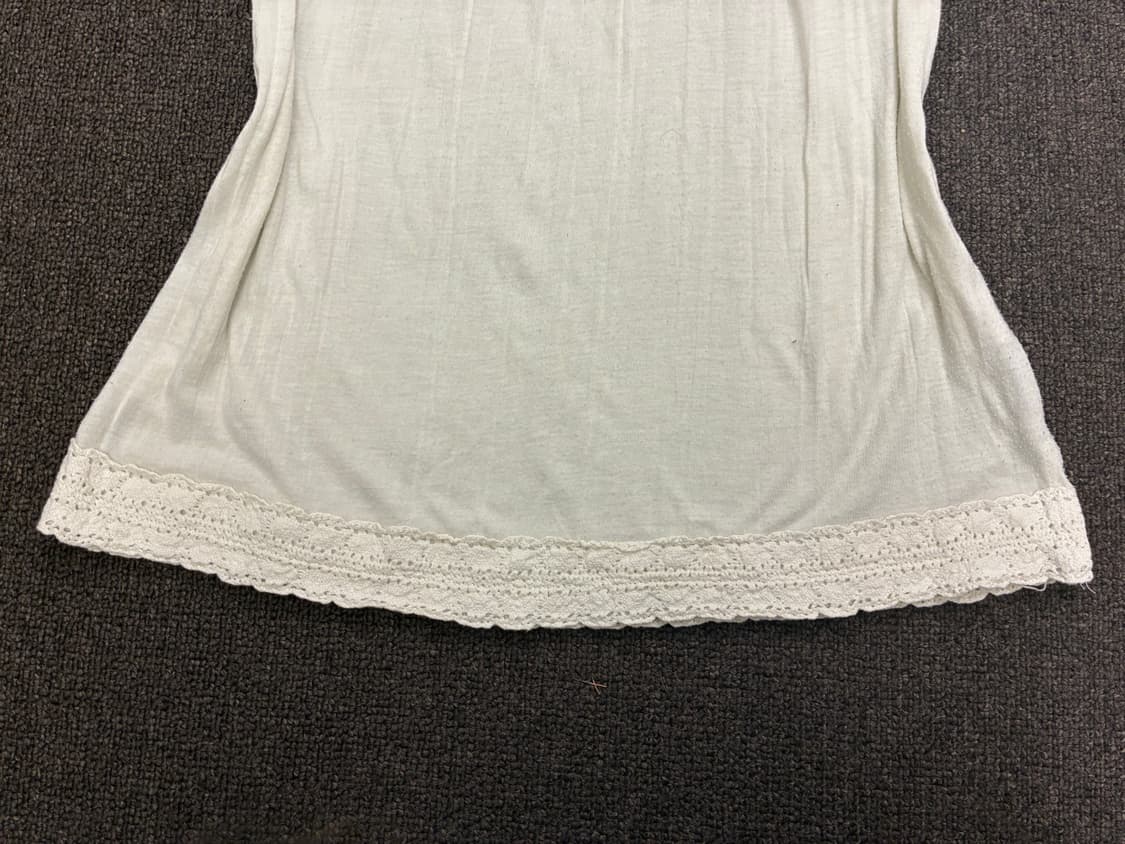 M)Japanese vintage 여성 레이스 디테일 슬리브리스 상품이미지2