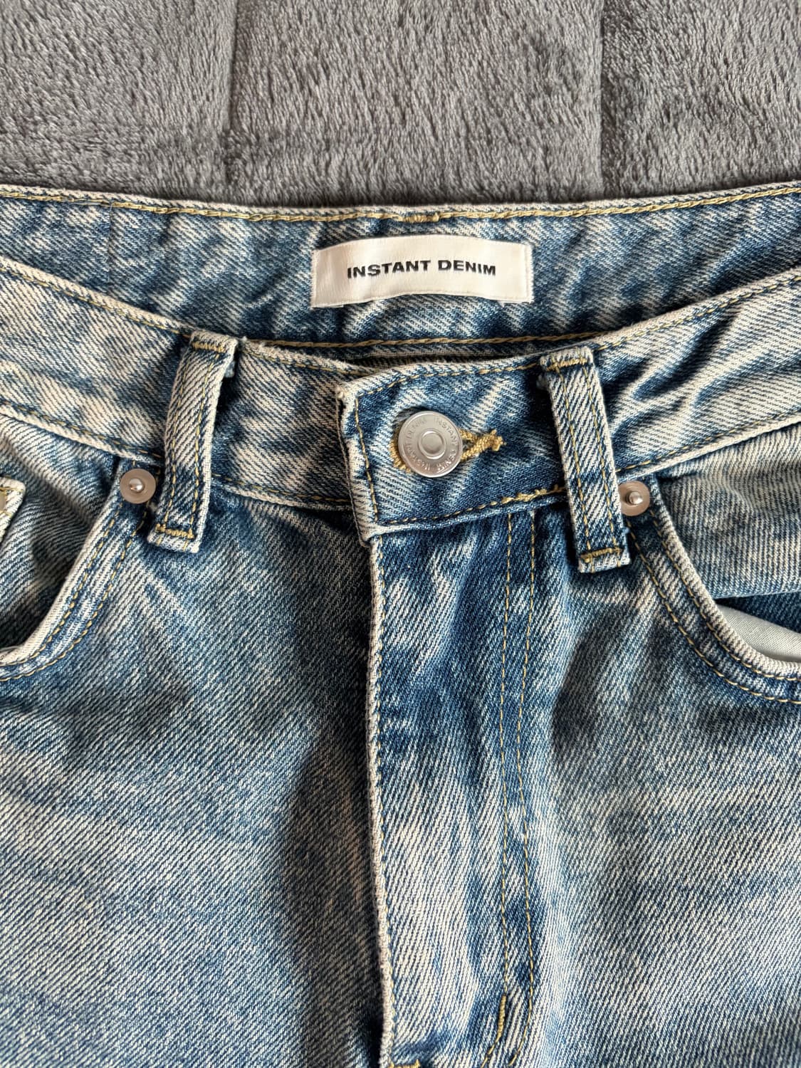 브랜디드 사하라 데님 와이드스트레이트 핏 상품이미지3