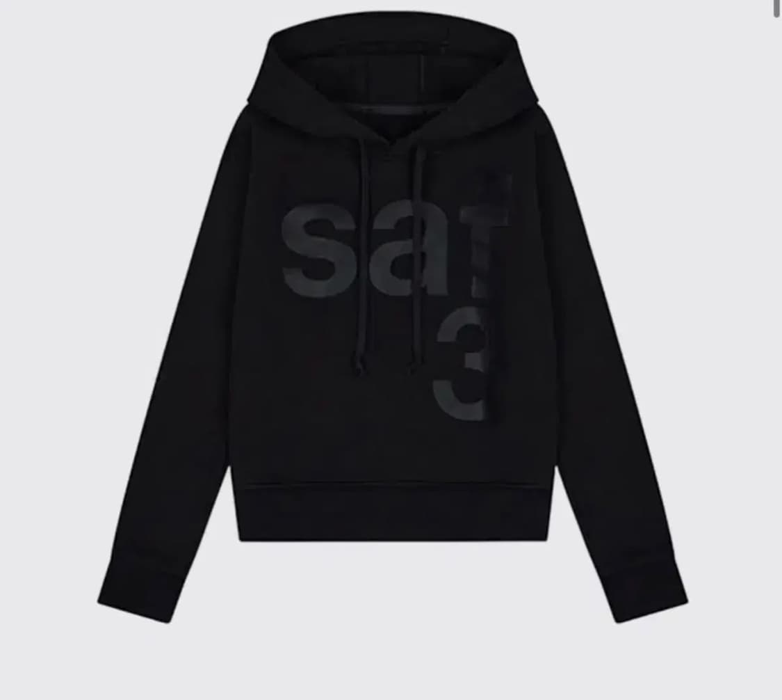 사파리스팟 1/2 후드티 블랙 (2사이즈) 상품이미지1