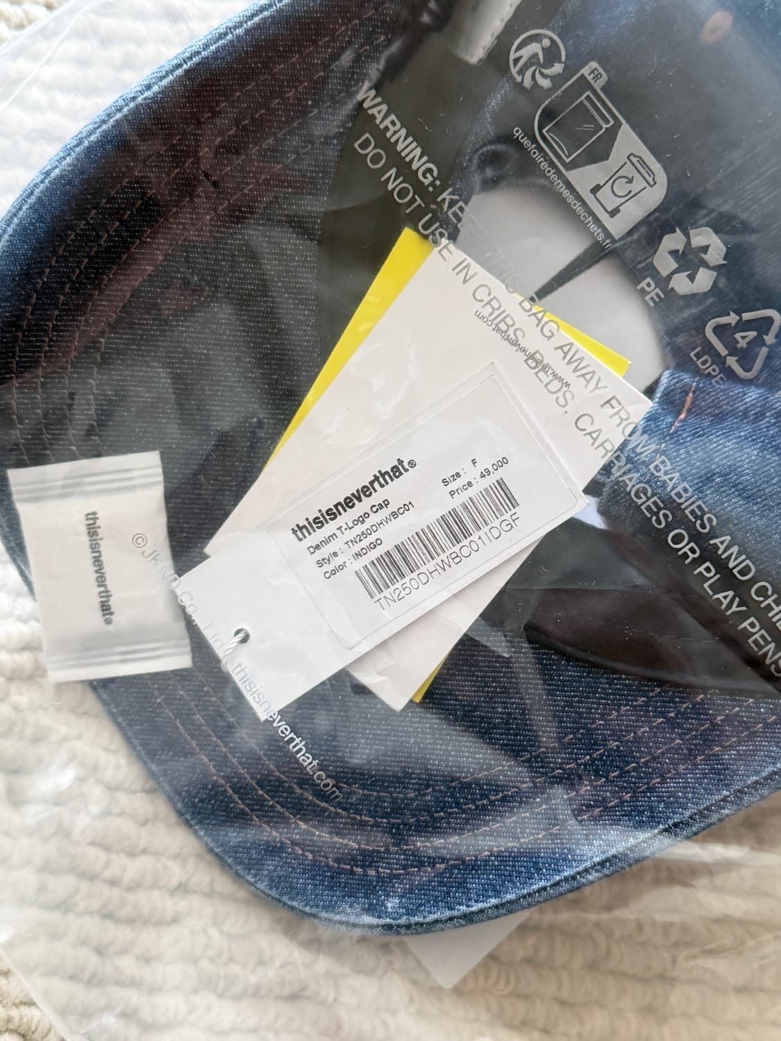 (새상품) 디스이즈네버댓 - Denim T-Logo Cap 상품이미지2