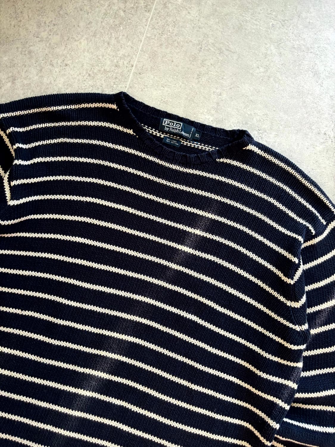 90's 폴로 랄프로렌 스트라이프 니트 스웨터 XL(105) 상품이미지2