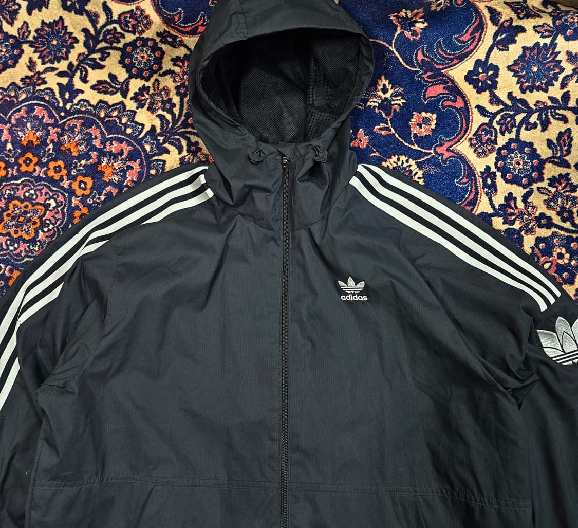 아디다스(Adidas) 트레포일 후드 바람막이 자켓 XL size 상품이미지4