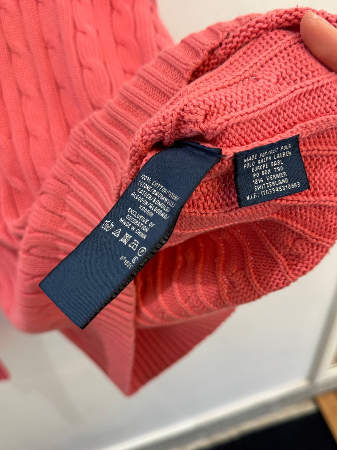 Polo Ralph Lauren red cotton cable knit  상품이미지7