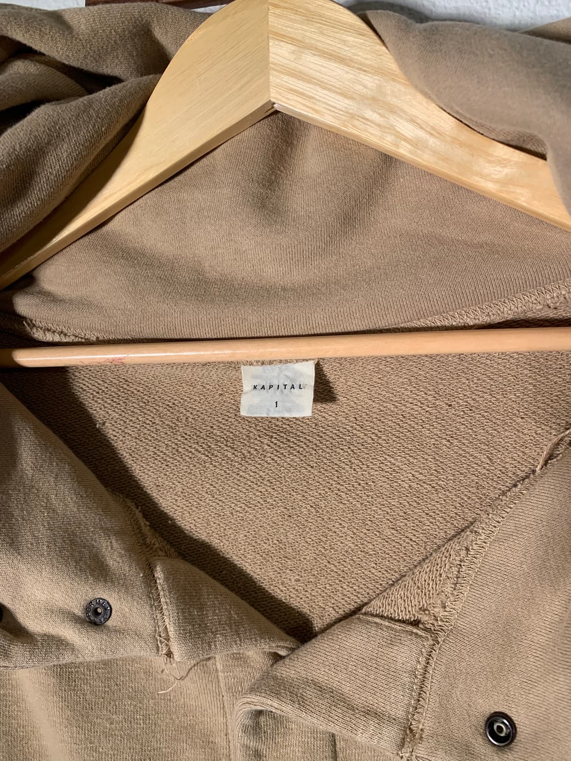 캐피탈 베이지 스트라이프 스냅 후드 상품이미지10