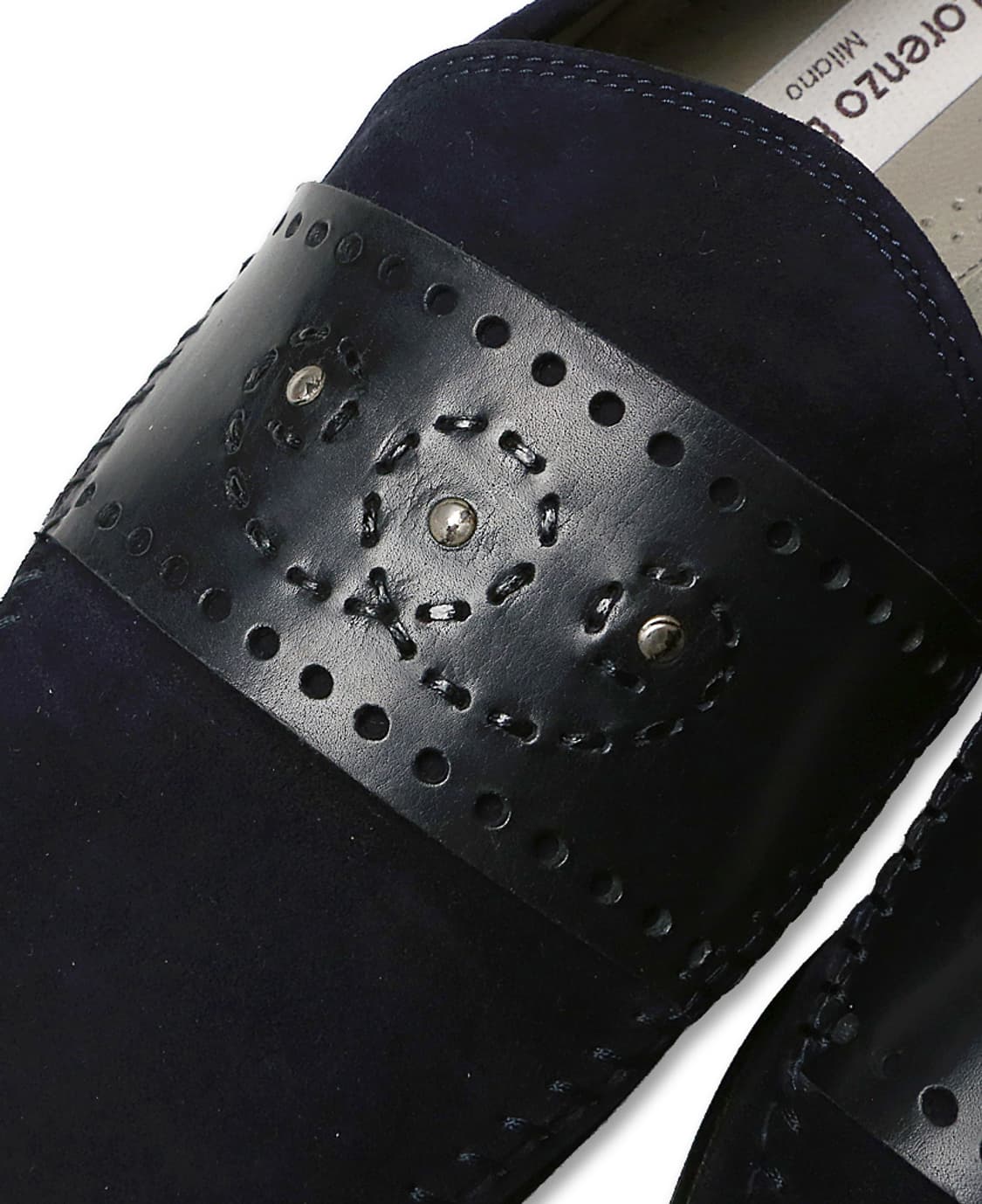 로렌조 반피 [Lorenzo Banfi] 네이비 스웨이드 밀라노 로퍼 상품이미지2