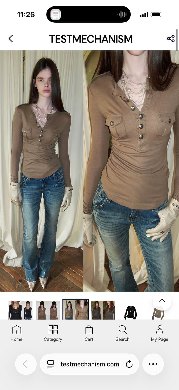 구함) 테스트매커니즘 utility pocket henley knit 상품이미지1