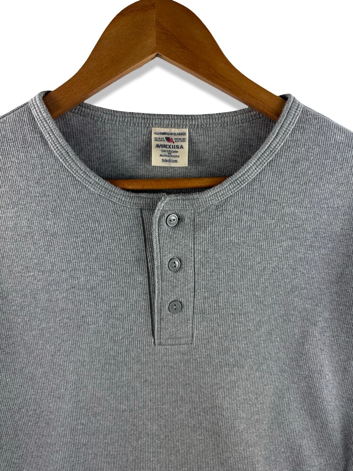 아비렉스 그레이 헨리넥 반팔티3075 상품이미지3