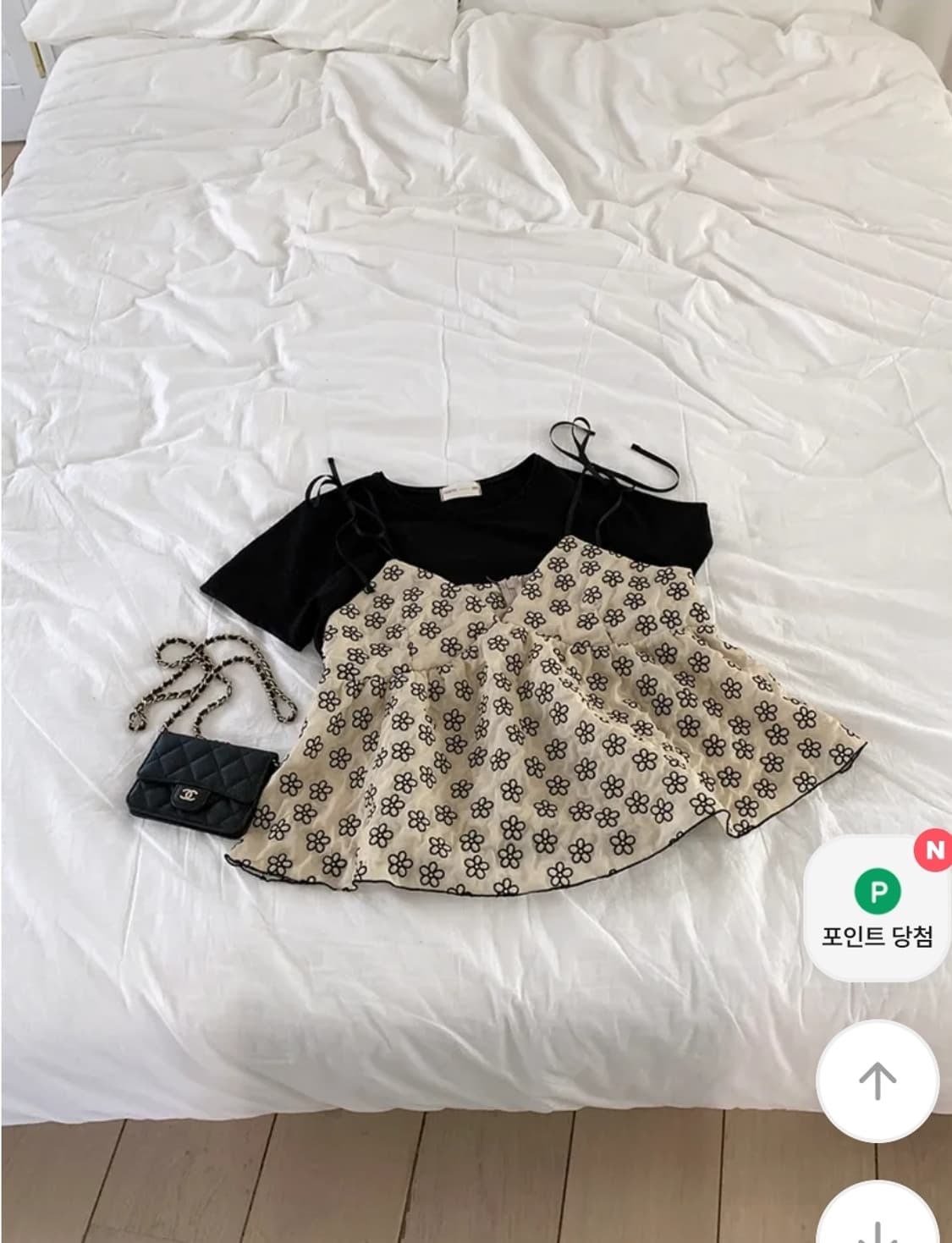 [새상품] 언더비 플라워 뷔스티에 나시 연말룩 (옷장정리) 상품이미지6