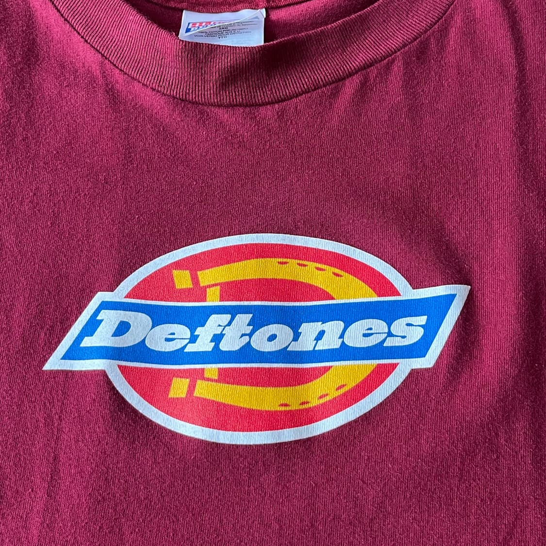 [2XL] 90s 빈티지 데프톤즈 디키즈 로고 오마주 밴드티셔츠 상품이미지2