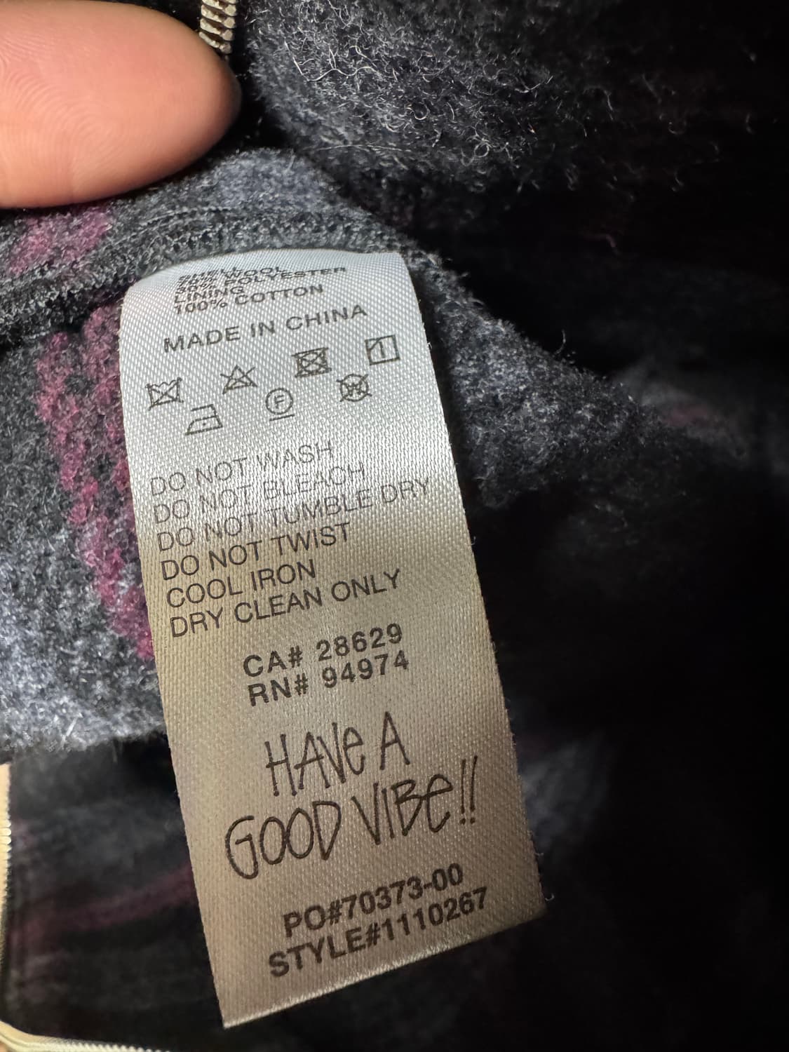 스투시 리드 울 플래이드 집업 셔츠 블랙 reed wool plaid 상품이미지5