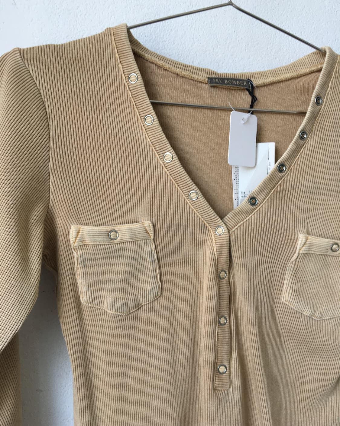 Sky bomber Henry neck ribbed sleeve 상품이미지4