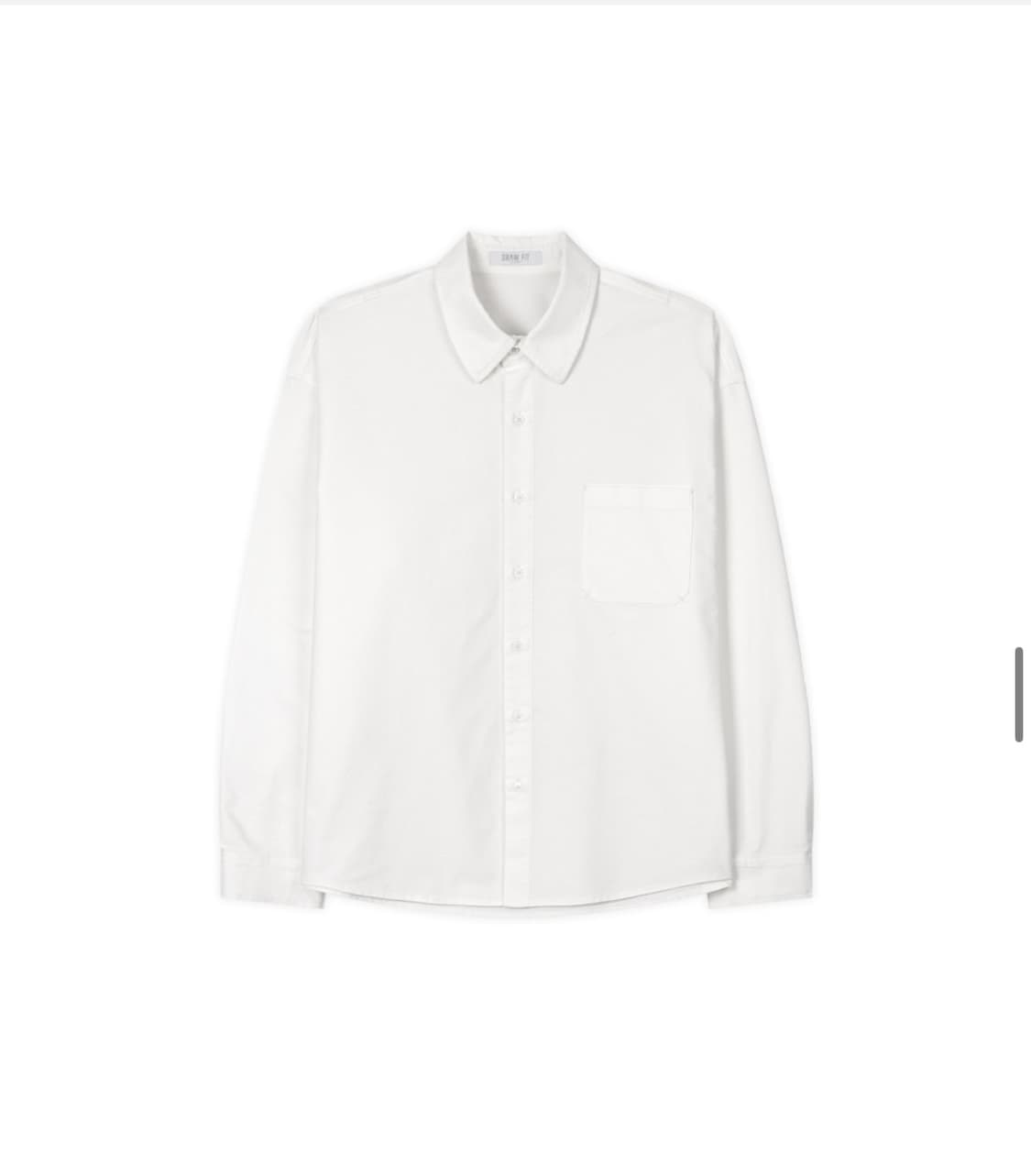 (XL) 드로우핏 워시드 크롭 옥스퍼드 셔츠 [WHITE] 판매 상품이미지7