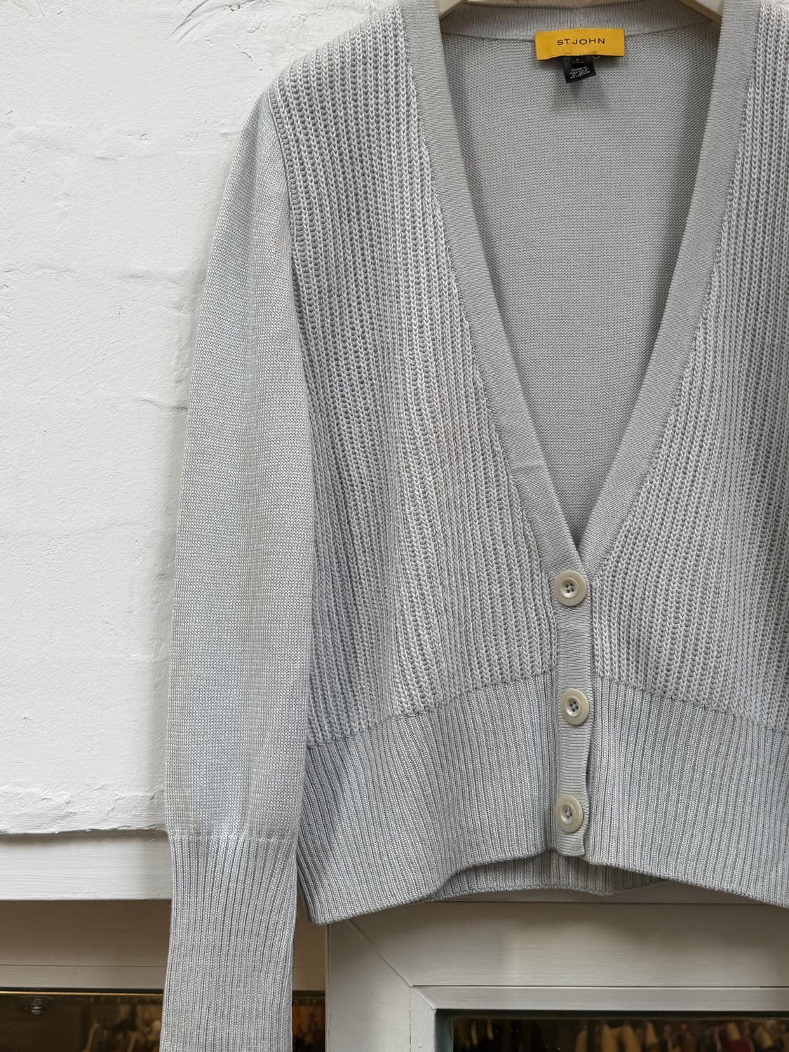 ST.JOHN 세인트존 울 블렌드 브이넥 가디건 L 상품이미지3