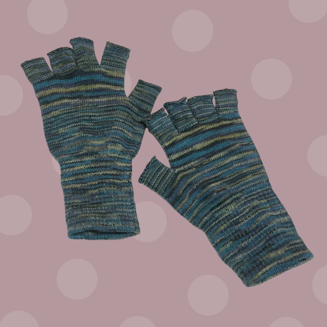 핀터깔 빈티지 스트라이프 핑거리스 장갑 상품이미지2