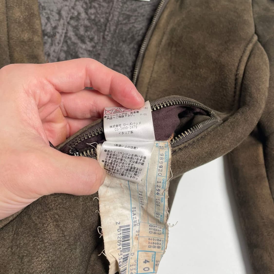 Alfie bobo 하이넥 니트 양가죽 무통 자켓 (italy)   상품이미지10