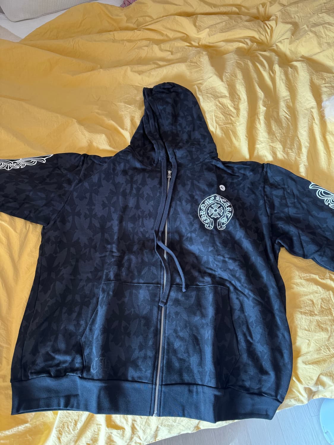 크롬하츠 세메터리 크로스 프린트 풀오버 후드 집업 상품이미지2