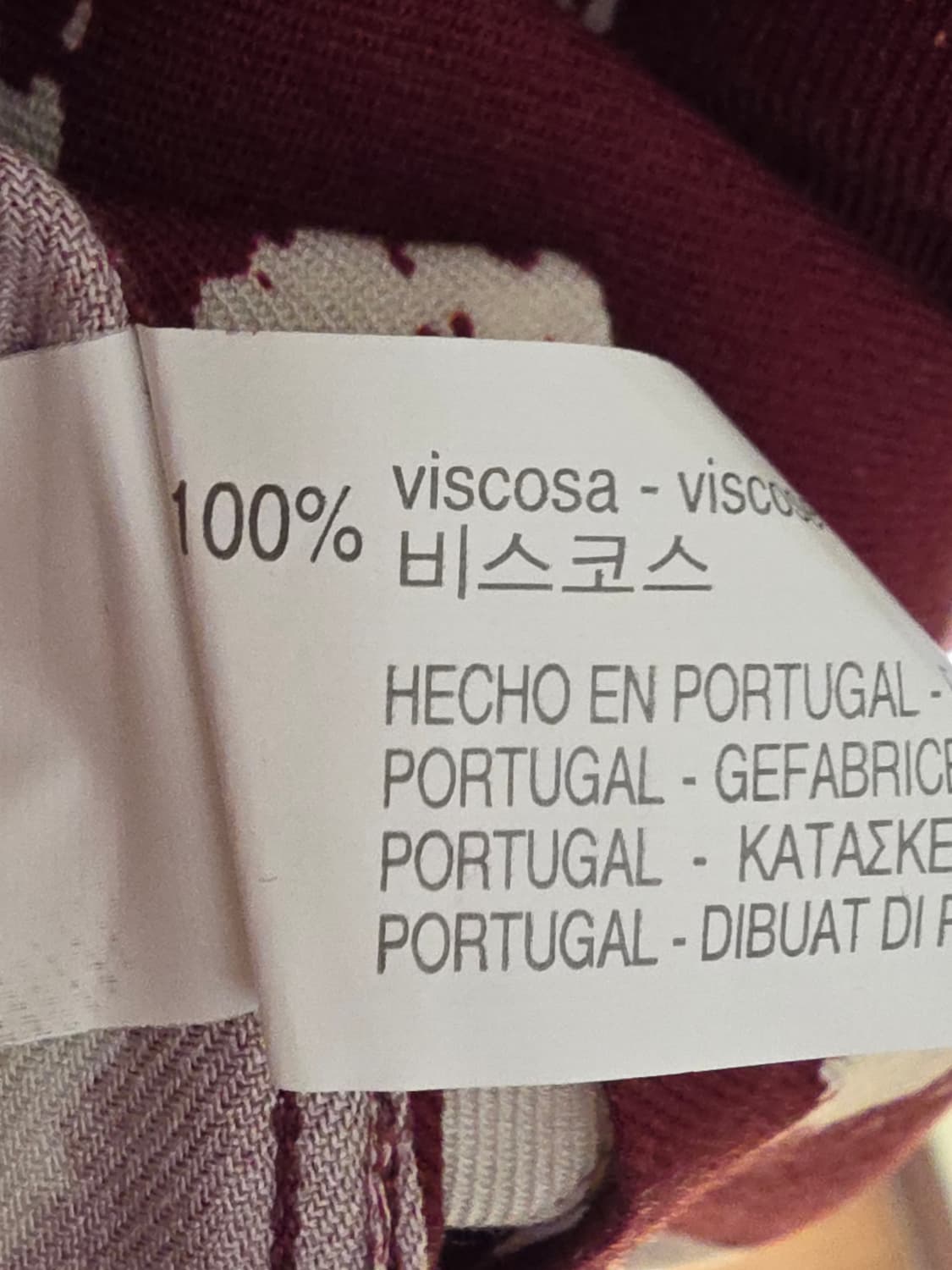 [s] ZARA 자라 폴카닷 도트 패턴 버건디 비스코스 셔츠 상품이미지5