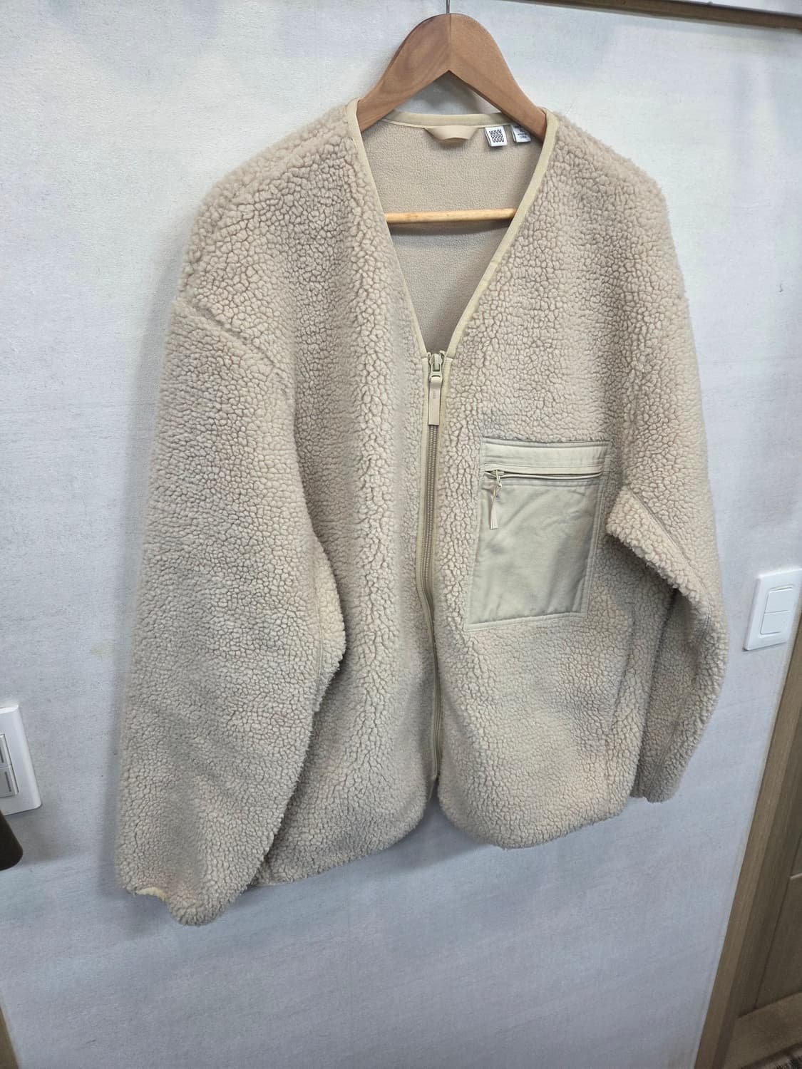 유니클로 u 르메르 노카라 뽀글이 플리스 자켓 xl 상품이미지5