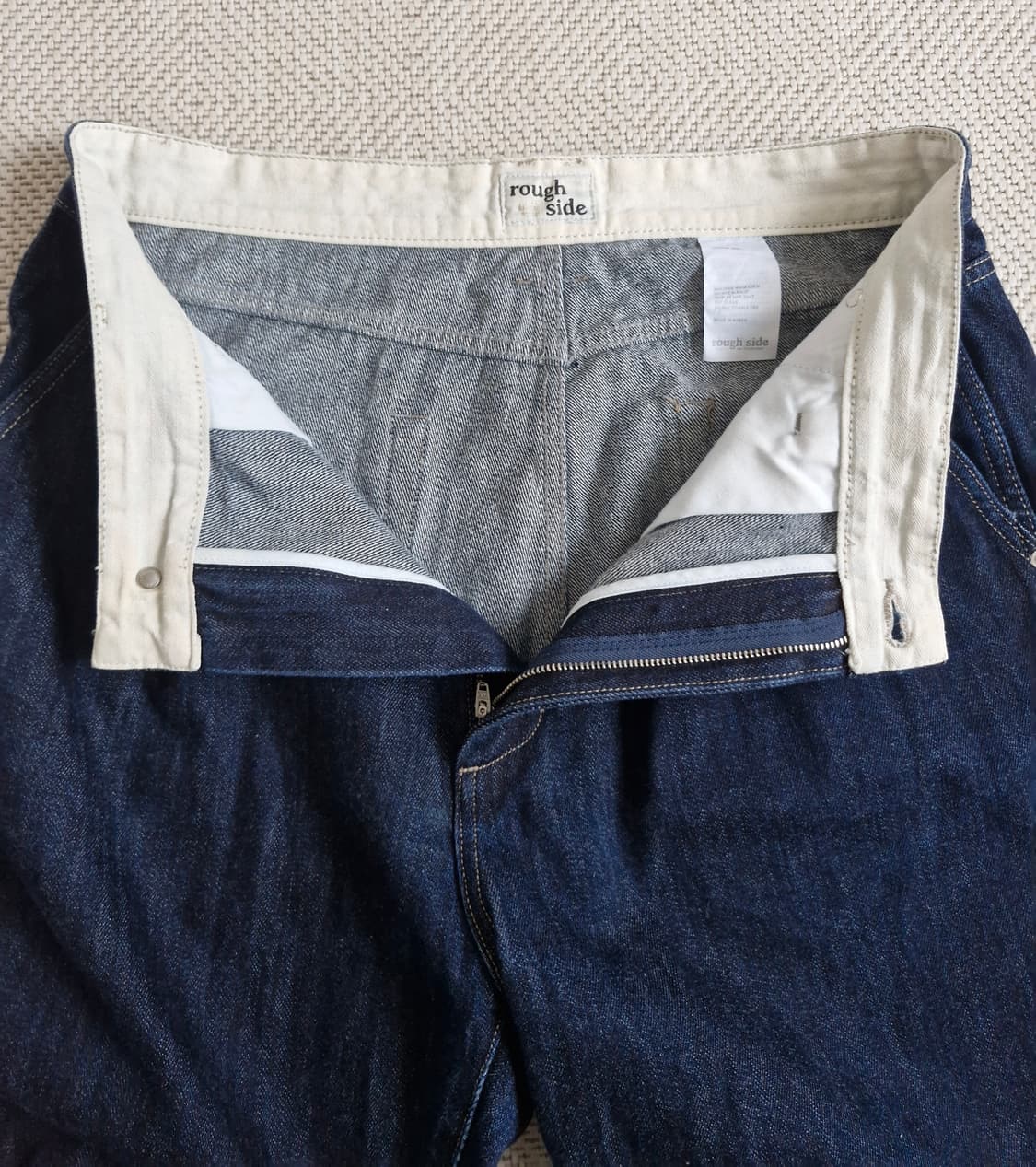 러프사이드 시그니처 드레이프 데님팬츠 원워시드  상품이미지5