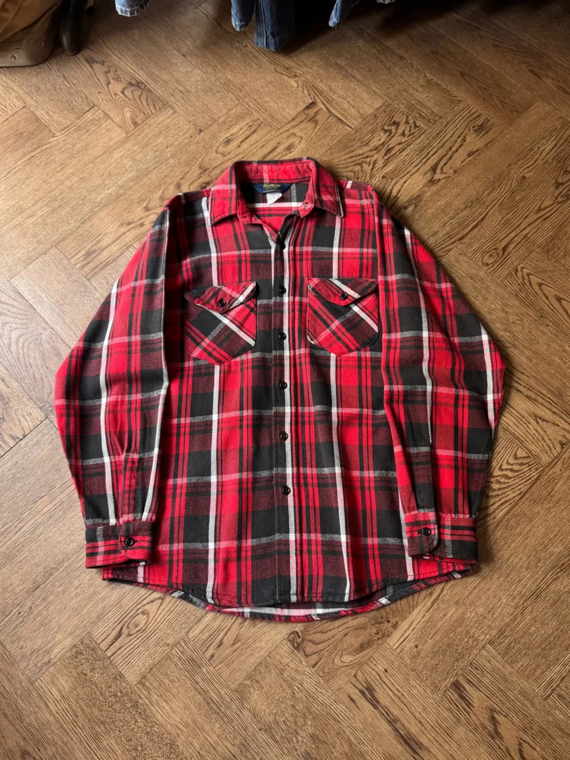 [M]OSHKOSH USA 오시코시 레드 타탄체크 플란넬 셔츠 상품이미지1