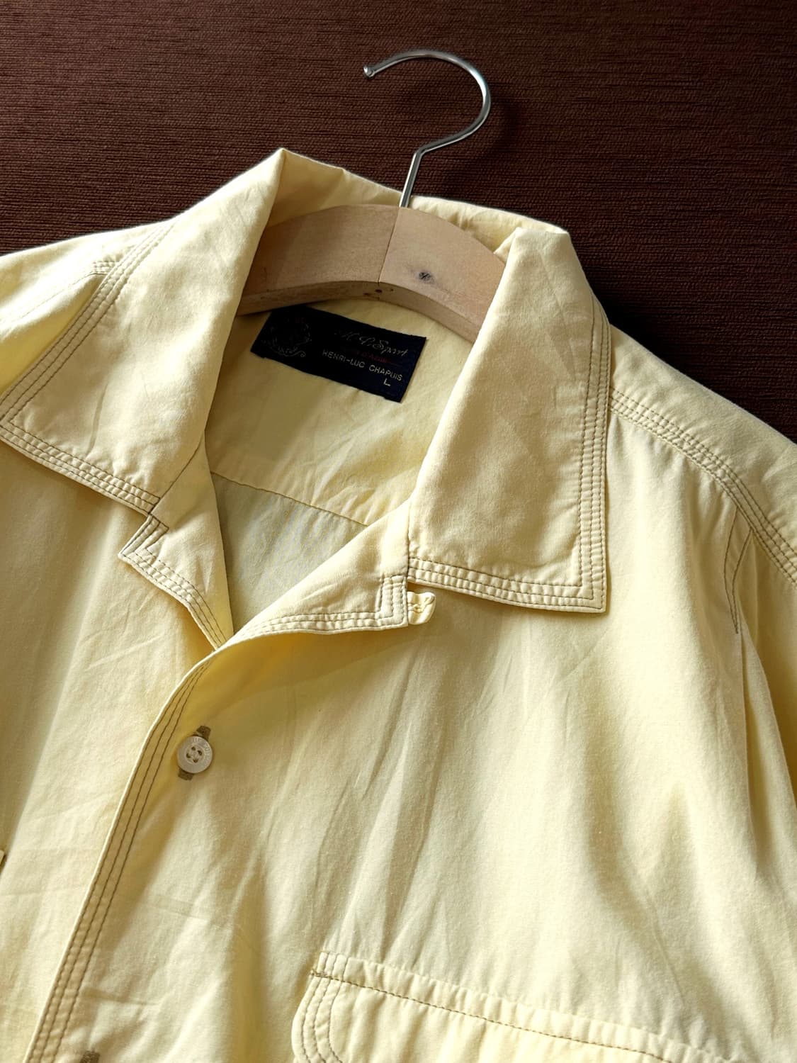 Light cotton design stitch H/S shirt 상품이미지7
