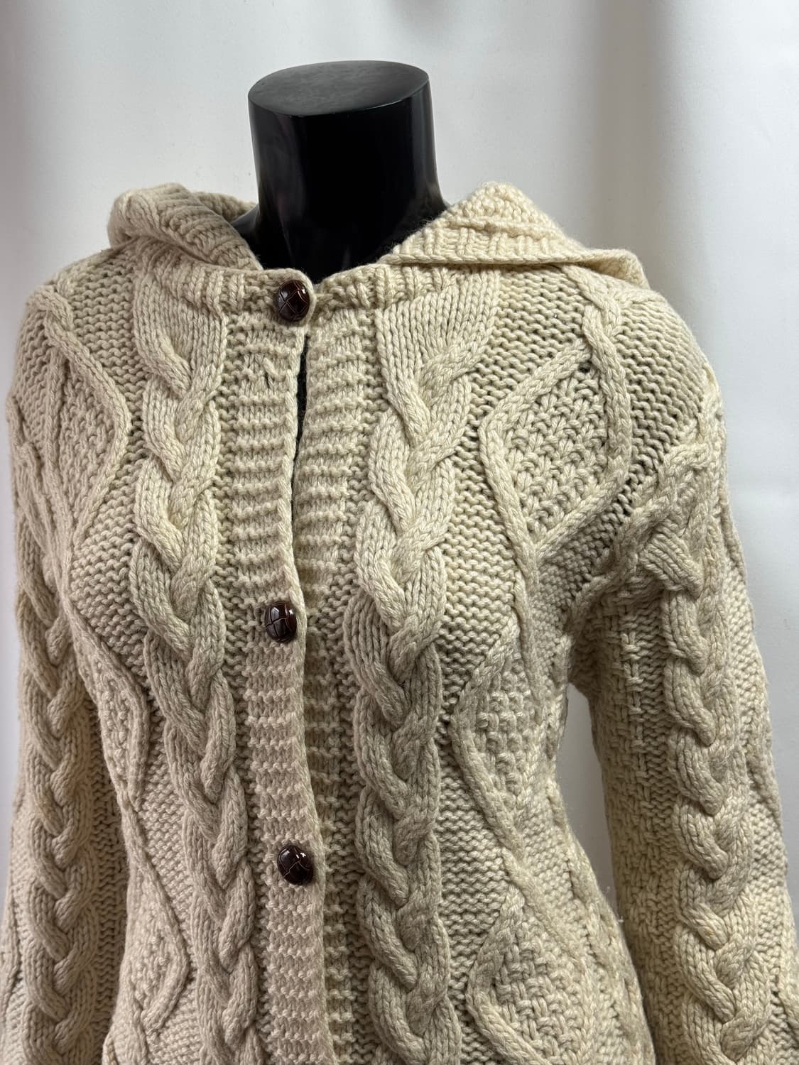 빈티지 버튼 후드 니트 상품이미지2