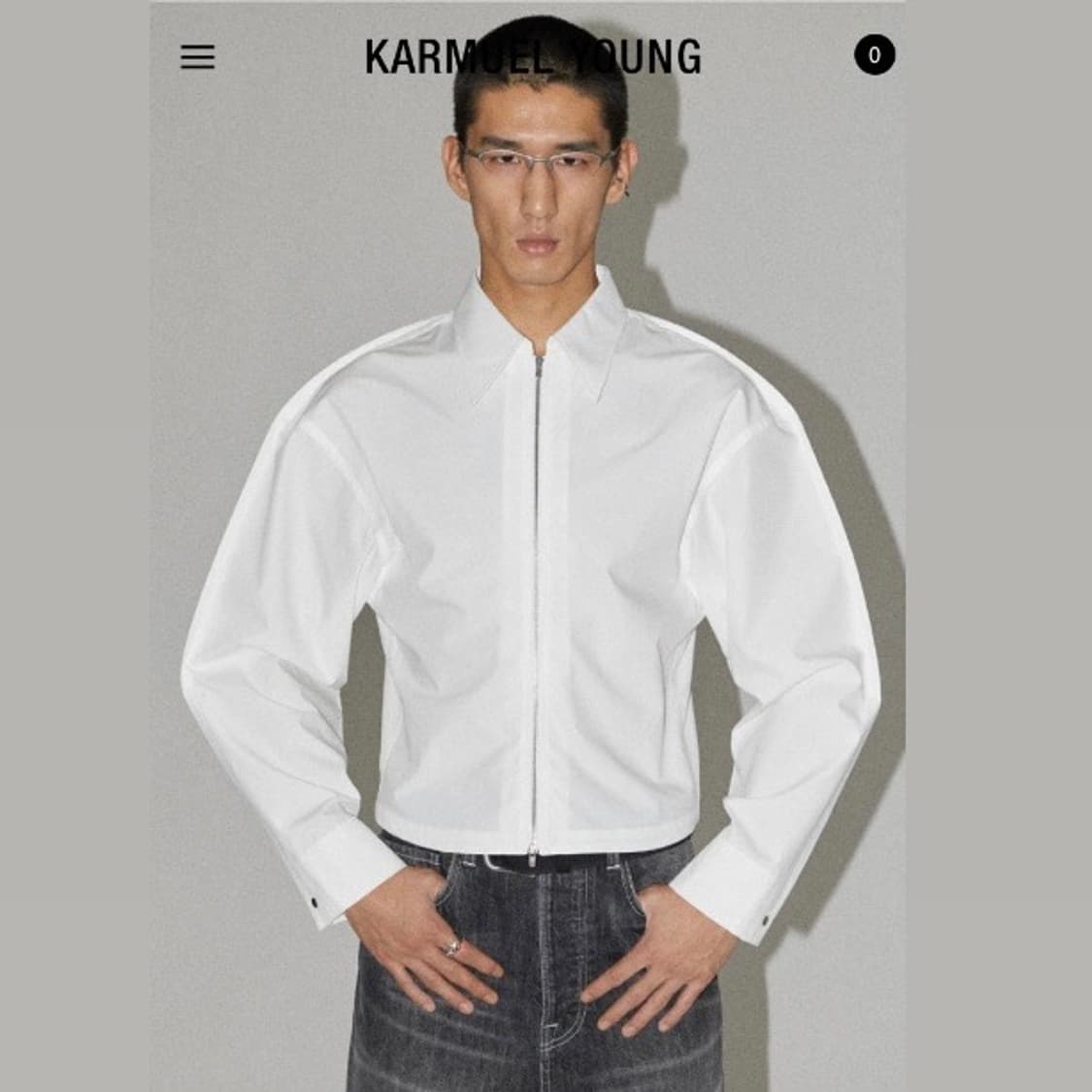 (50) Karmuel Young 크롭 셔츠 상품이미지1