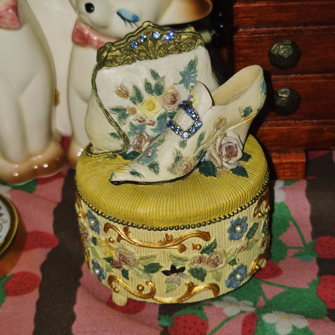 90s 영국 슈드힐 힐&백 엔틱 오르골 상품이미지9