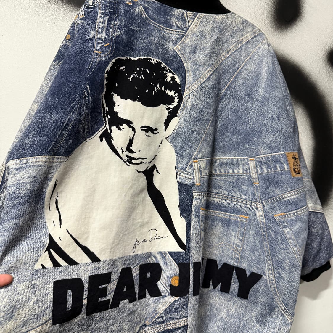 James Dean 제임스 딘 빅 프린팅 한텐 스타일 데님 자켓 상품이미지4