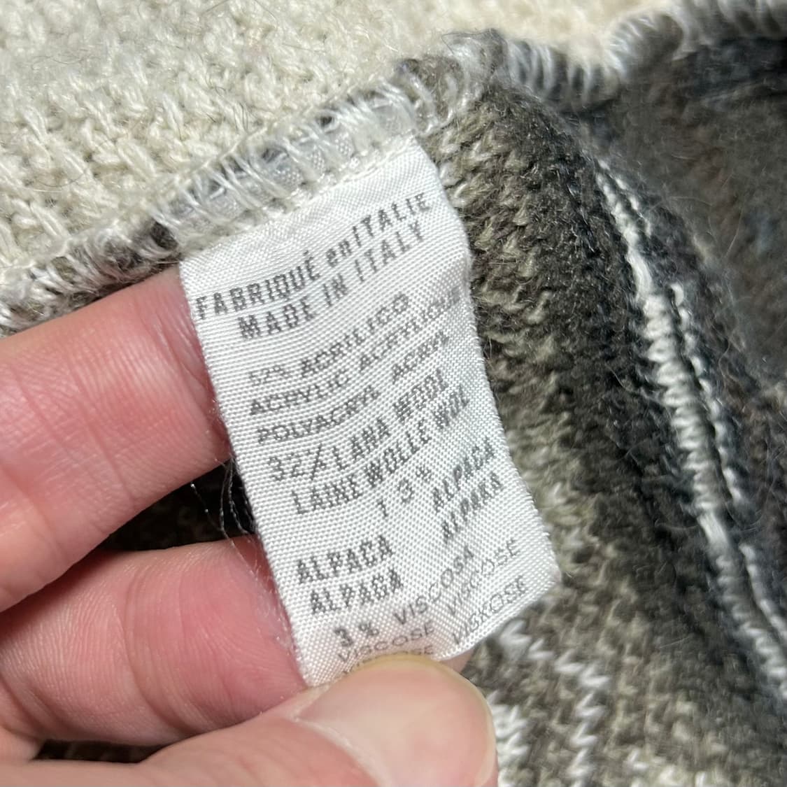 [M] San marco 빈티지 패턴 아크릴 라운드 니트 상품이미지6