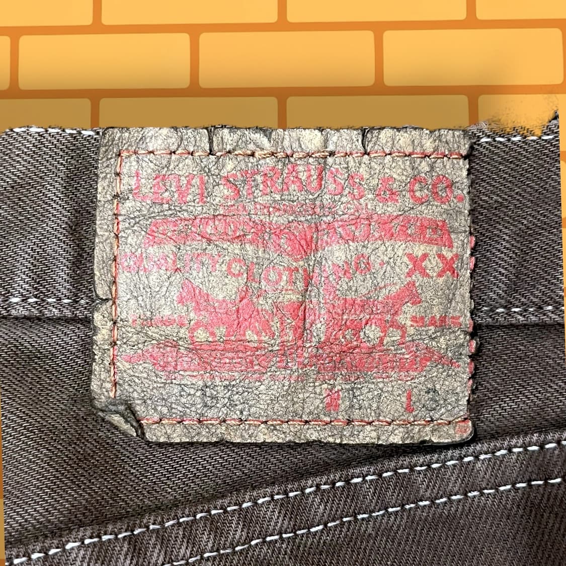 리바이스 501 브라운 데님 팬츠 (34) 상품이미지8