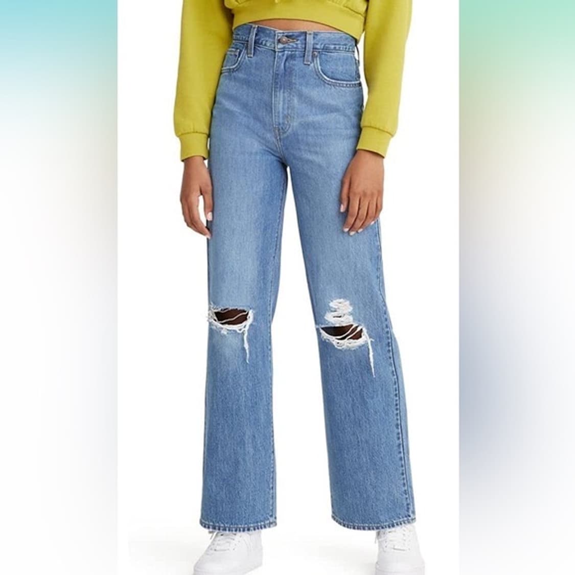 리바이스 하이웨이스트 찢청 데님 W29 상품이미지6