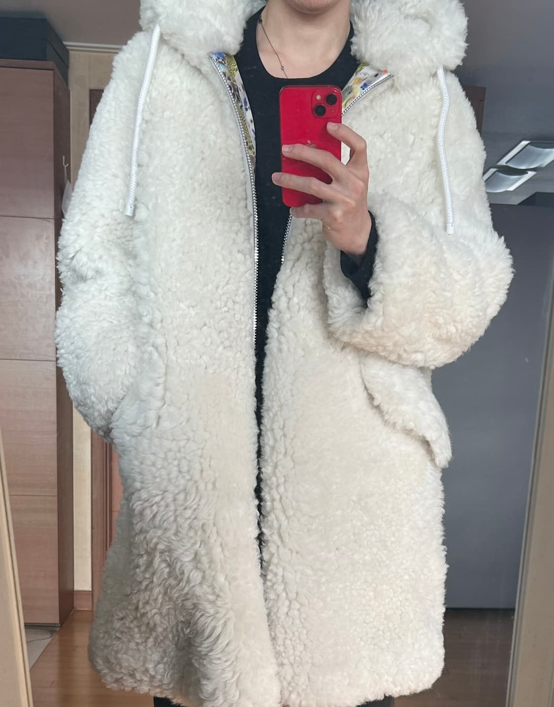 로에베 오버사이즈 무스탕 코트 상품이미지3