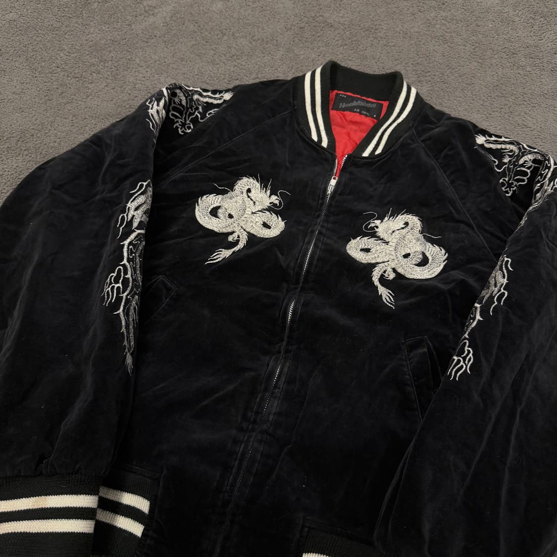 Jpn 일본 빈티지 호시히메 벨벳 용자수 스카잔 자켓 상품이미지1