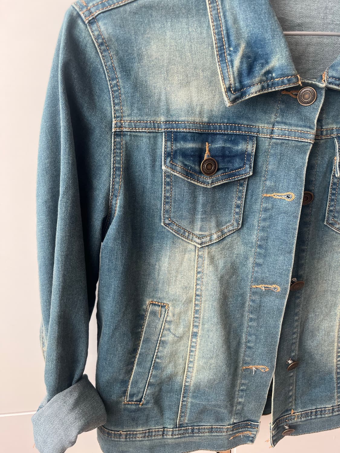 빈티지 청 데님 자켓 상품이미지2